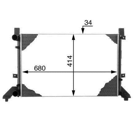 Radiateur moteur (Radiateur de refroidissement) MAHLE Aftermarket CR 1715 000P