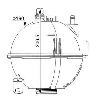 Vase d'expansion, liquide de refroidissement (Réservoir liquide de refroidissement) MAHLE Aftermarket CRT 210 000S