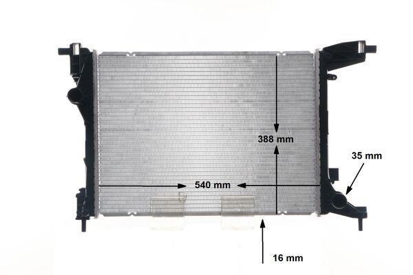 Radiateur moteur (Radiateur de refroidissement) MAHLE Aftermarket ref. CR 1663 000S