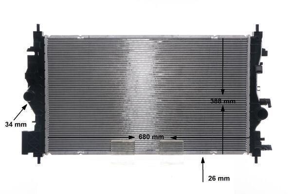 Radiateur moteur (Radiateur de refroidissement) MAHLE Aftermarket CR 1697 000S