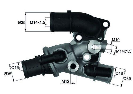 Thermostat d'eau (Calorstat) MAHLE Aftermarket ref. TI 111 80D