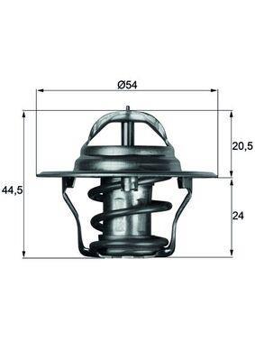Thermostat d'eau (Calorstat) MAHLE Aftermarket ref. TX 4 92D