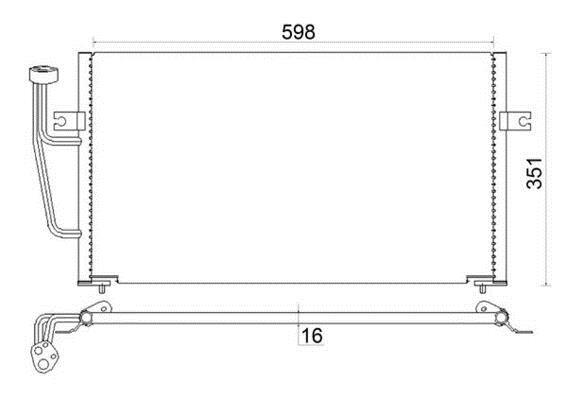 Condenseur, climatisation (Radiateur de climatisation) MAHLE Aftermarket ref. AC 193 000S