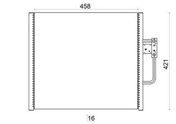 Condenseur, climatisation (Radiateur de climatisation) MAHLE Aftermarket ref. AC 201 001S