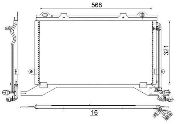 Condenseur, climatisation (Radiateur de climatisation) MAHLE Aftermarket ref. AC 248 000S