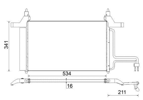 Condenseur, climatisation (Radiateur de climatisation) MAHLE Aftermarket ref. AC 790 000S