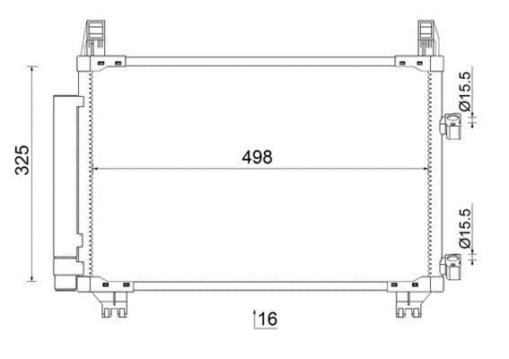 Condenseur, climatisation (Radiateur de climatisation) MAHLE Aftermarket ref. AC 793 000S