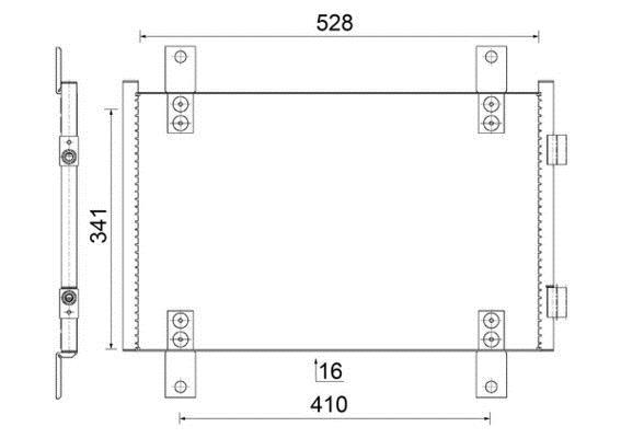 Condenseur, climatisation (Radiateur de climatisation) MAHLE Aftermarket ref. AC 816 000S