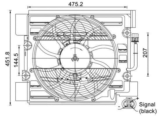 Ventilateur, condenseur de climatisation MAHLE Aftermarket ref. ACF 24 000S