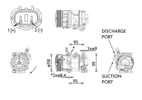 Compresseur, climatisation MAHLE Aftermarket ACP 1463 000P