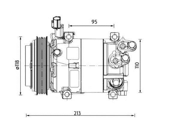 Compresseur, climatisation MAHLE Aftermarket ref. ACP 1468 000P