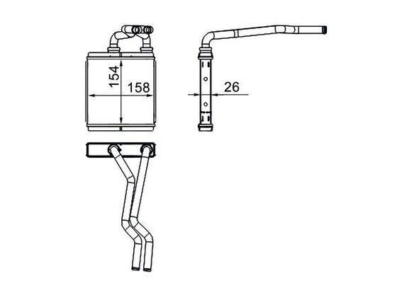 Radiateur de chauffage MAHLE Aftermarket ref. AH 267 000S