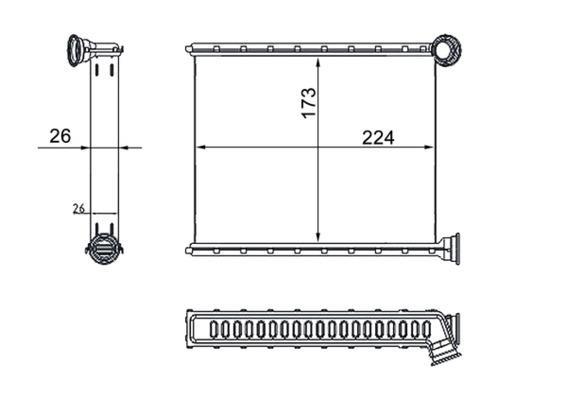 Radiateur de chauffage MAHLE Aftermarket AH 269 000S