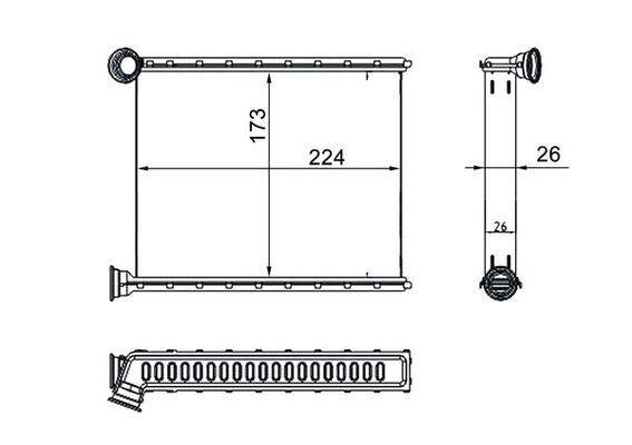 Radiateur de chauffage MAHLE Aftermarket ref. AH 270 000S