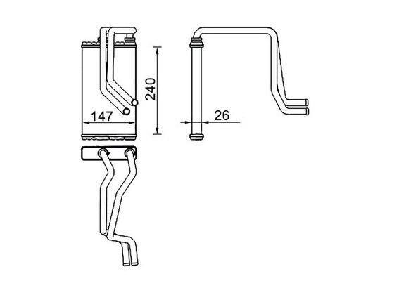 Radiateur de chauffage MAHLE Aftermarket ref. AH 271 000S