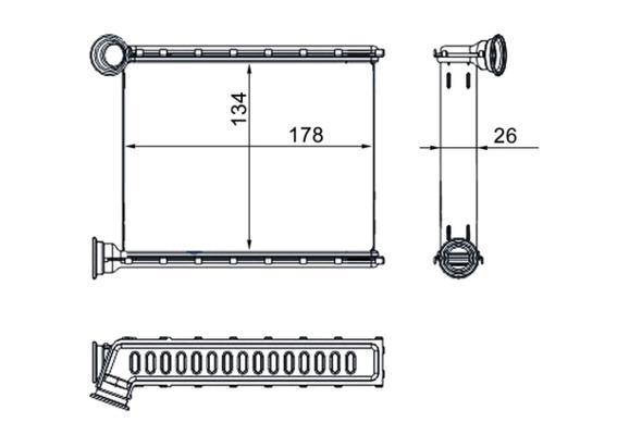 Radiateur de chauffage MAHLE Aftermarket ref. AH 272 000S