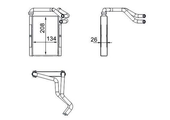 Radiateur de chauffage MAHLE Aftermarket ref. AH 273 000S