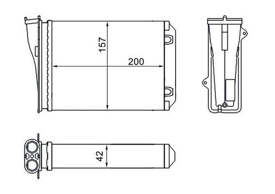 Radiateur de chauffage MAHLE Aftermarket AH 274 000S