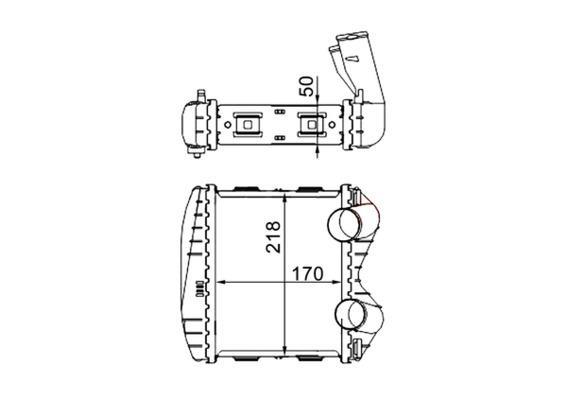 Intercooler, échangeur (Refroidisseur d'air) MAHLE Aftermarket ref. CI 46 000S