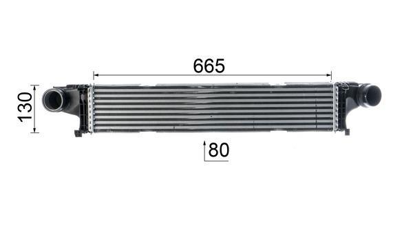 Intercooler, échangeur (Refroidisseur d'air) MAHLE Aftermarket ref. CI 145 000P