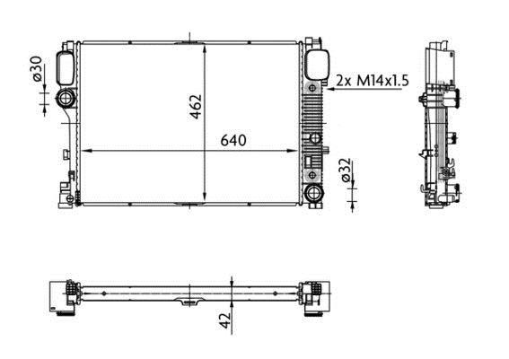 Radiateur moteur (Radiateur de refroidissement) MAHLE Aftermarket CR 38 000S
