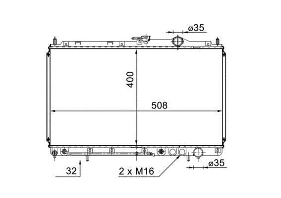 Radiateur moteur (Radiateur de refroidissement) MAHLE Aftermarket CR 1570 000S