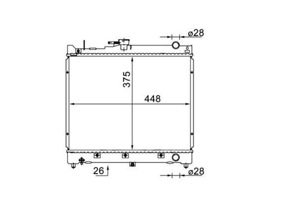 Radiateur moteur (Radiateur de refroidissement) MAHLE Aftermarket CR 1576 000S