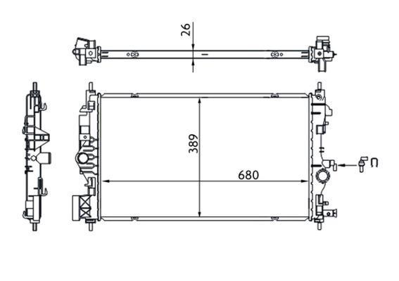 Radiateur moteur (Radiateur de refroidissement) MAHLE Aftermarket CR 1697 000S