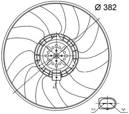 Ventilateur de refroidissement du moteur (Motoventilateur) MAHLE Aftermarket CFF 32 000S