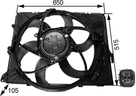 Ventilateur de refroidissement du moteur (Motoventilateur) MAHLE Aftermarket CFF 264 000S