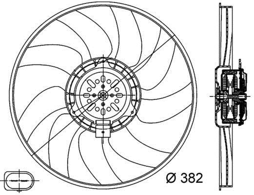 Ventilateur de refroidissement du moteur (Motoventilateur) MAHLE Aftermarket CFF 312 000S