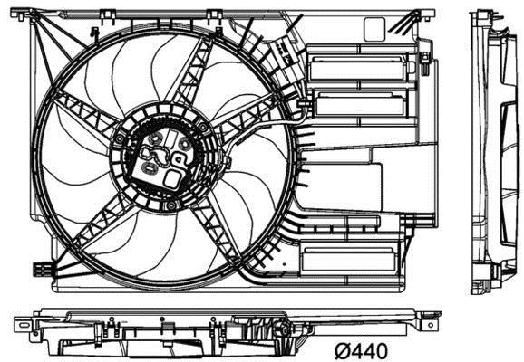 Ventilateur de refroidissement du moteur (Motoventilateur) MAHLE Aftermarket CFF 405 000P