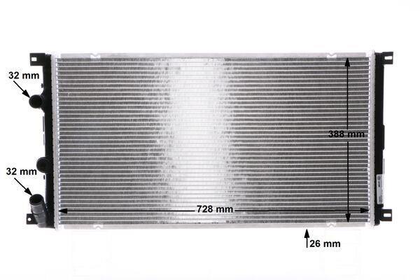 Radiateur moteur (Radiateur de refroidissement) MAHLE Aftermarket ref. CR 39 000S