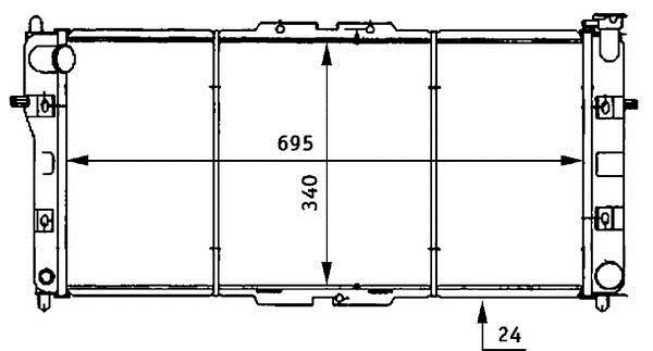Radiateur moteur (Radiateur de refroidissement) MAHLE Aftermarket ref. CR 161 000S