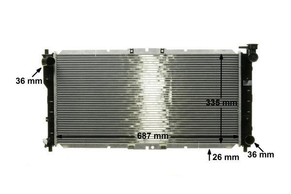 Radiateur moteur (Radiateur de refroidissement) MAHLE Aftermarket ref. CR 161 000S