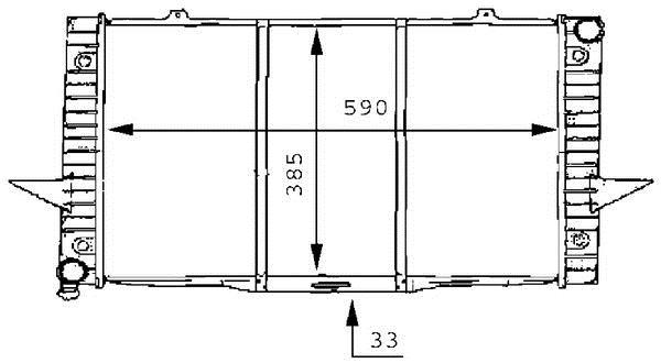 Radiateur moteur (Radiateur de refroidissement) MAHLE Aftermarket CR 165 000S