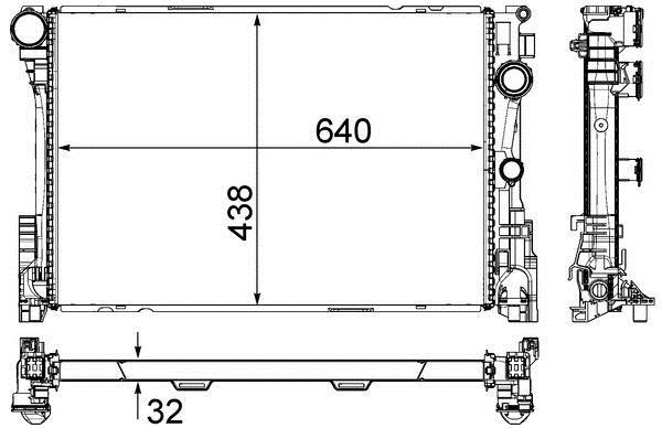 Radiateur moteur (Radiateur de refroidissement) MAHLE Aftermarket ref. CR 83 000P
