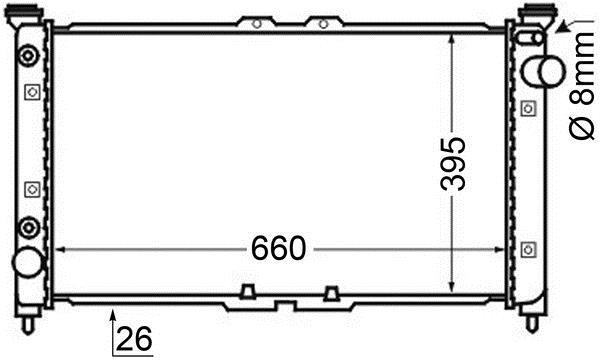 Radiateur moteur (Radiateur de refroidissement) MAHLE Aftermarket CR 136 000S