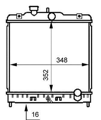 Radiateur moteur (Radiateur de refroidissement) MAHLE Aftermarket CR 194 000S