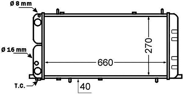Radiateur moteur (Radiateur de refroidissement) MAHLE Aftermarket ref. CR 140 000S