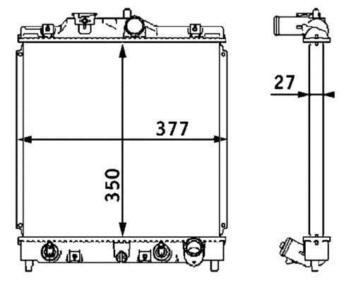 Radiateur moteur (Radiateur de refroidissement) MAHLE Aftermarket ref. CR 203 000S