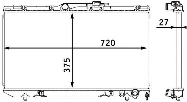 Radiateur moteur (Radiateur de refroidissement) MAHLE Aftermarket CR 198 000S