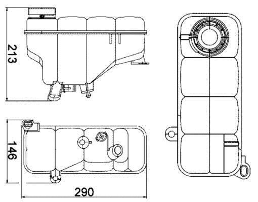 Vase d'expansion, liquide de refroidissement (Réservoir liquide de refroidissement) MAHLE Aftermarket CRT 5 000S