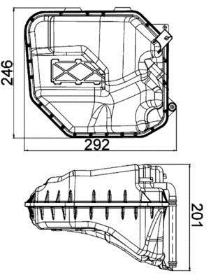 Vase d'expansion, liquide de refroidissement (Réservoir liquide de refroidissement) MAHLE Aftermarket CRT 9 000S