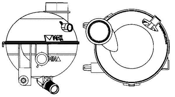 Vase d'expansion, liquide de refroidissement (Réservoir liquide de refroidissement) MAHLE Aftermarket CRT 14 000S