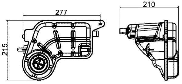 Vase d'expansion, liquide de refroidissement (Réservoir liquide de refroidissement) MAHLE Aftermarket CRT 20 000S