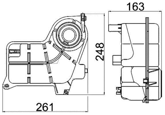 Vase d'expansion, liquide de refroidissement (Réservoir liquide de refroidissement) MAHLE Aftermarket CRT 24 000S