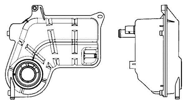 Vase d'expansion, liquide de refroidissement (Réservoir liquide de refroidissement) MAHLE Aftermarket CRT 26 000S