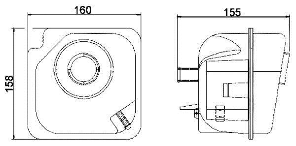 Vase d'expansion, liquide de refroidissement (Réservoir liquide de refroidissement) MAHLE Aftermarket CRT 28 000S