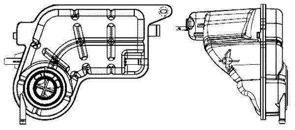 Vase d'expansion, liquide de refroidissement (Réservoir liquide de refroidissement) MAHLE Aftermarket CRT 81 001S